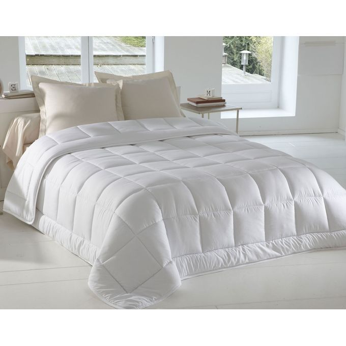 1-8.jpg Couette Uni 2 places 220x240 Blanche – Image 1