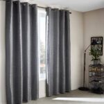 Rideau satin Gris