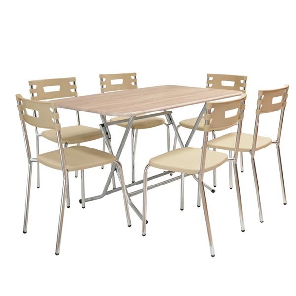 Pack table pliante 120 x 80 pvc + 6 chaises City