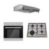 Pack AUXSTAR encastrable : four électrique + hotte 60 cm casquette + plaque 4 feux