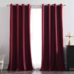 Rideau satin Rouge Bordeaux