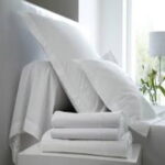 Parure de lit 4 pièces en coton - Blanc