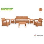 Salon de jardin SYPHAX 5 places Caramel