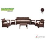 Salon de jardin SYPHAX 5 places Marron