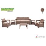 Salon de jardin SYPHAX 5 places Taupe