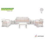 Salon de jardin 5 places SYPHAX Blanc