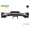 Salon de jardin 5 places SYPHAX Noir