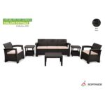 Salon de jardin 5 places SYPHAX Noir