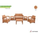 Salon de jardin SYPHAX 4 places Caramel