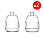 Lot de 2 mini cloche avec couvercle