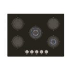 Plaque 5 feux encastrable en verre Simfer