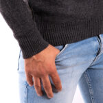 Pull col rond couleur Gris Motif aztèque – Image 2