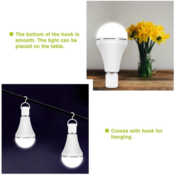 pack 2 lampe Pack de 2: Ampoule LED de secours Intelligente- 16 W – Rechargeable – Image 1