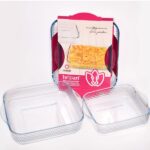 Set 2 pièces rectangulaires en verre