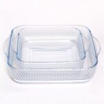 Set 2 pièces rectangulaires en verre – Image 2