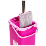 Balai Plat Magique FLORA Rose: 360 Degrés + Seau-Essoreur – Image 5