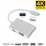 Adaptateur 4 in 1 Type-C to HDMI+ VGA+DVI+USB3.0