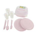 Kit couvert - 31 pièces - Pour plage & camping Sotufab-Rose