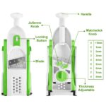 Trancheuse à légumes manuelle, râpe pliable – Image 2