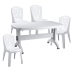 Ensemble table 120*80cm et 4 chaises Tej