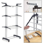 Séchoir à linge 3 étages, pliable et mobile – Image 6