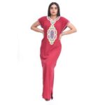 Jebba traditionnelle longue manches courtes motif fleur