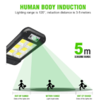 Lampe solaire étanche avec détecteur de mouvement et télécommande – Image 4