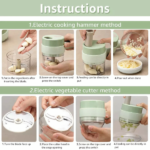 Trancheuse à légumes électrique  multifonction rechargeable – Image 3