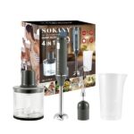 Sokany Mixeur Plongeant 4 En 1 Acier Inoxydable