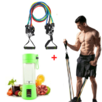 Pack sportif, spécial saint-valentin: Bandes de résistance + Blender portatif rechargeable