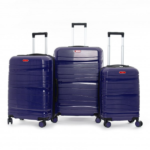 Ensemble 3 valises, en Polypropylène incassables TITOU bleu marine