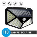 lampe murale solaire 110Led étanche avec détecteur de mouvement