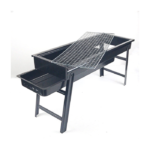 Barbecue A Charbon Rectangulaire 60cm x 23cm x 33.5cm Pied Pliable – Image 2