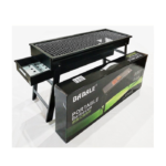 Barbecue A Charbon Rectangulaire 60cm x 23cm x 33.5cm Pied Pliable