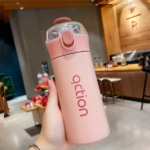 Mug thermos avec paille 380ML action