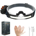 Lampe frontale télescopique à LED COB avec capteur, W679