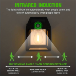 Lampe solaire en frome d’ampoule – applique solaire avec détecteur de mouvement – Image 2