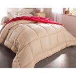 Couette Uni 2 places 220x240 Rouge Beige