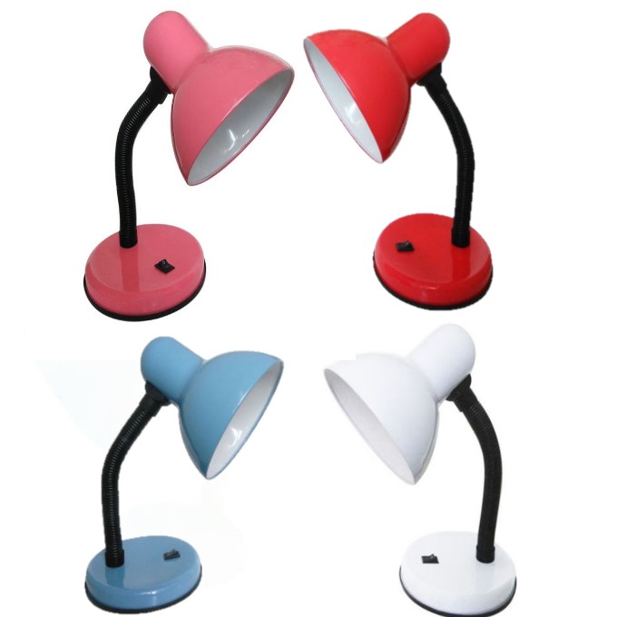 lampe-de-bureau-bleu-blanc-rouge-bleu-tunisie-promodeal Lampe Bureau – Bleu- Rouge- Rose- Blanc- Hauteur: 35 Cm – Image 1