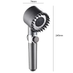 Pommeau de douche Silver 3 modes de jet avec filtre