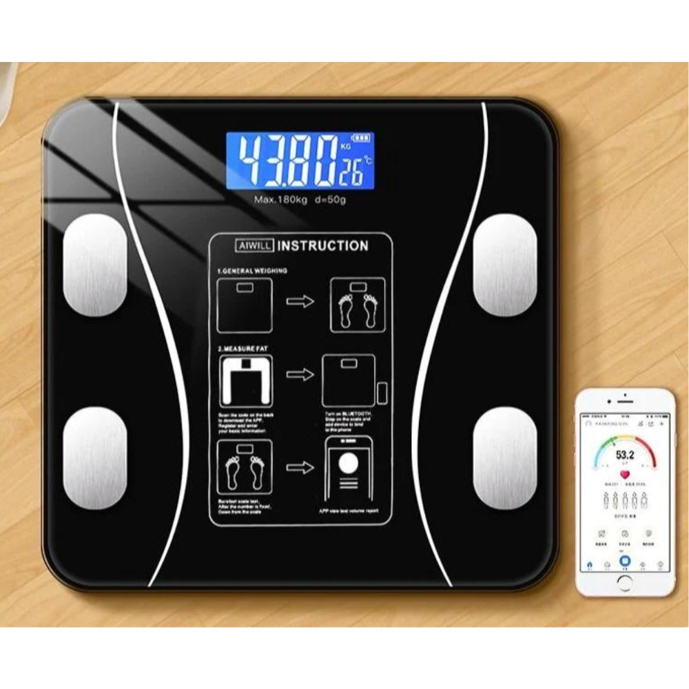 Pèse-personne de Graisse Corporelle compatible Bluetooth iOS et Android (2) Pèse personnes Smart avec compteur de graisse- 2017A – Image 1