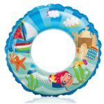 Bouée de natation Intex bleu motif plage