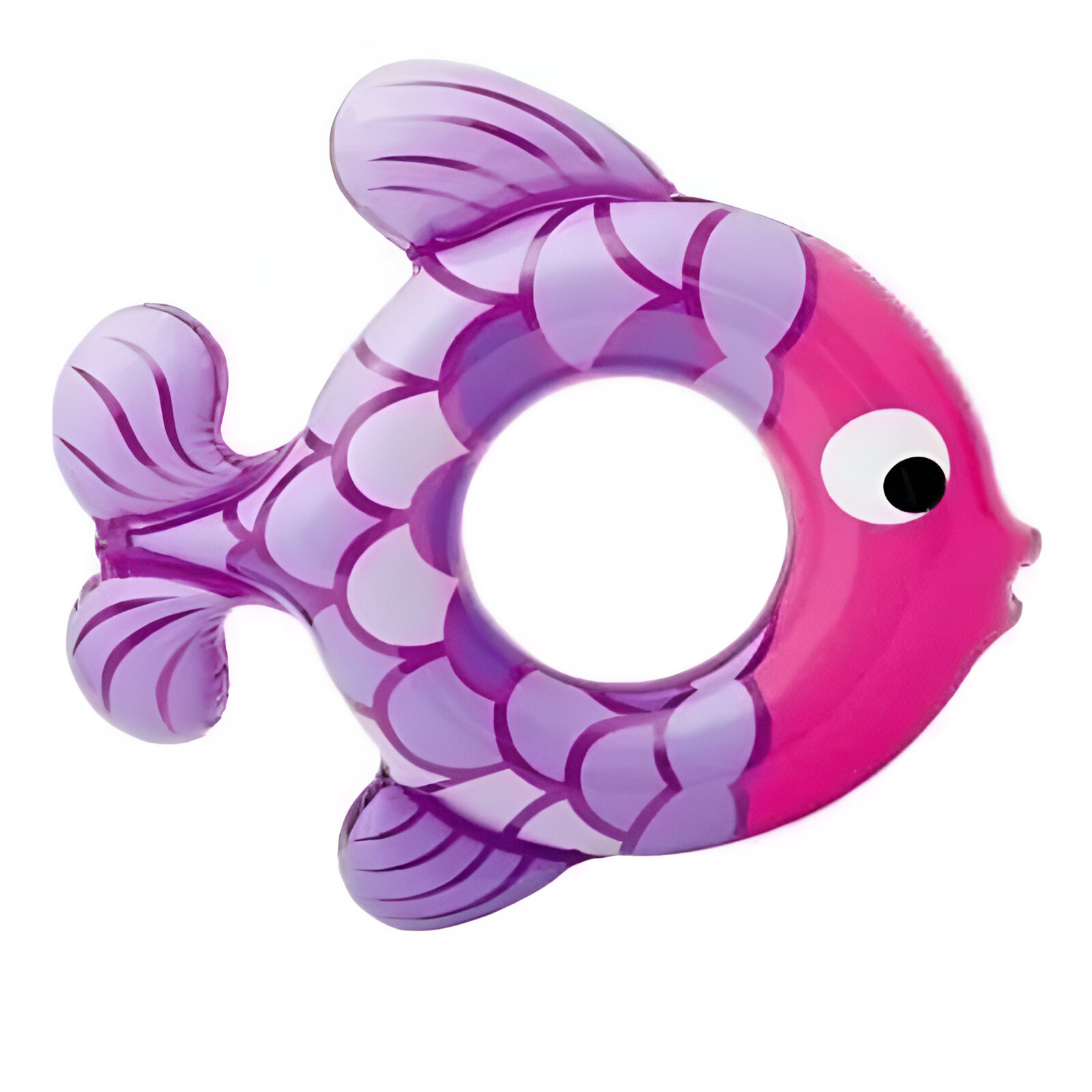 Bouée de natation gonflable enfants-pneus de natation-motif poisson-MAUVE-promodeal-tunisie44 Bouée de natation Intex poisson mauve – Image 1