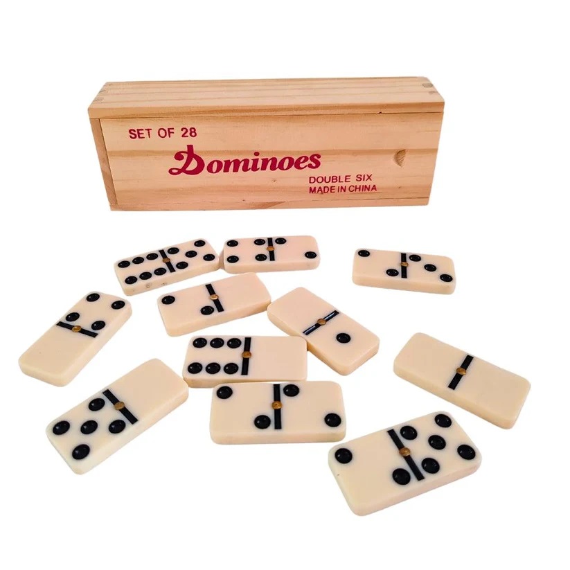 Ensemble de jeu de dominos-28 ensemble de dominos-tunisie-promodeal.TN Jeu de dominos 28 Pieces – Image 1