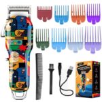 KEMEI KM-2092 Tondeuse cheveux professionnelle à graffiti pour homme sans fil