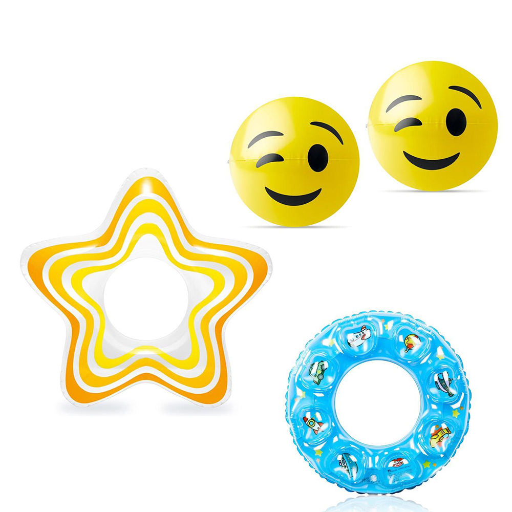 promotion-ete-plage-intex-bestway-bouee-ballon-plage-etoile-piscine-allopromo-promodeal promotion article de plage intex