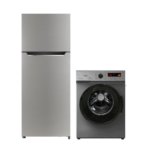 Pack de mariage duo réfrigerateur Starone 340L gris + machine à laver 7 kg gris