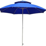 Parasol 2.7m pour jardin/plage double toile-XL + support