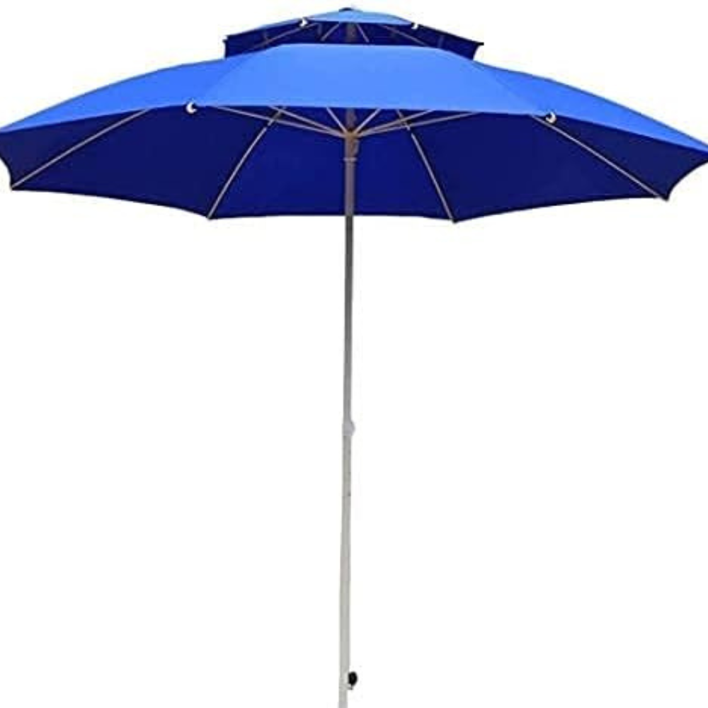 Promotion Tunisie parasol pour jardin_plage double toile Pormodeal allopromo (5) Parasol 2.7m pour jardin/plage double toile-XL + support – Image 1