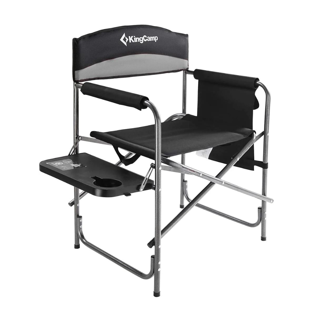 Promotion Tunisie Chaise pliante pour camping avec table d'appoint (2) Chaise pliante pour camping KingCamp avec table d'appoint – Image 1